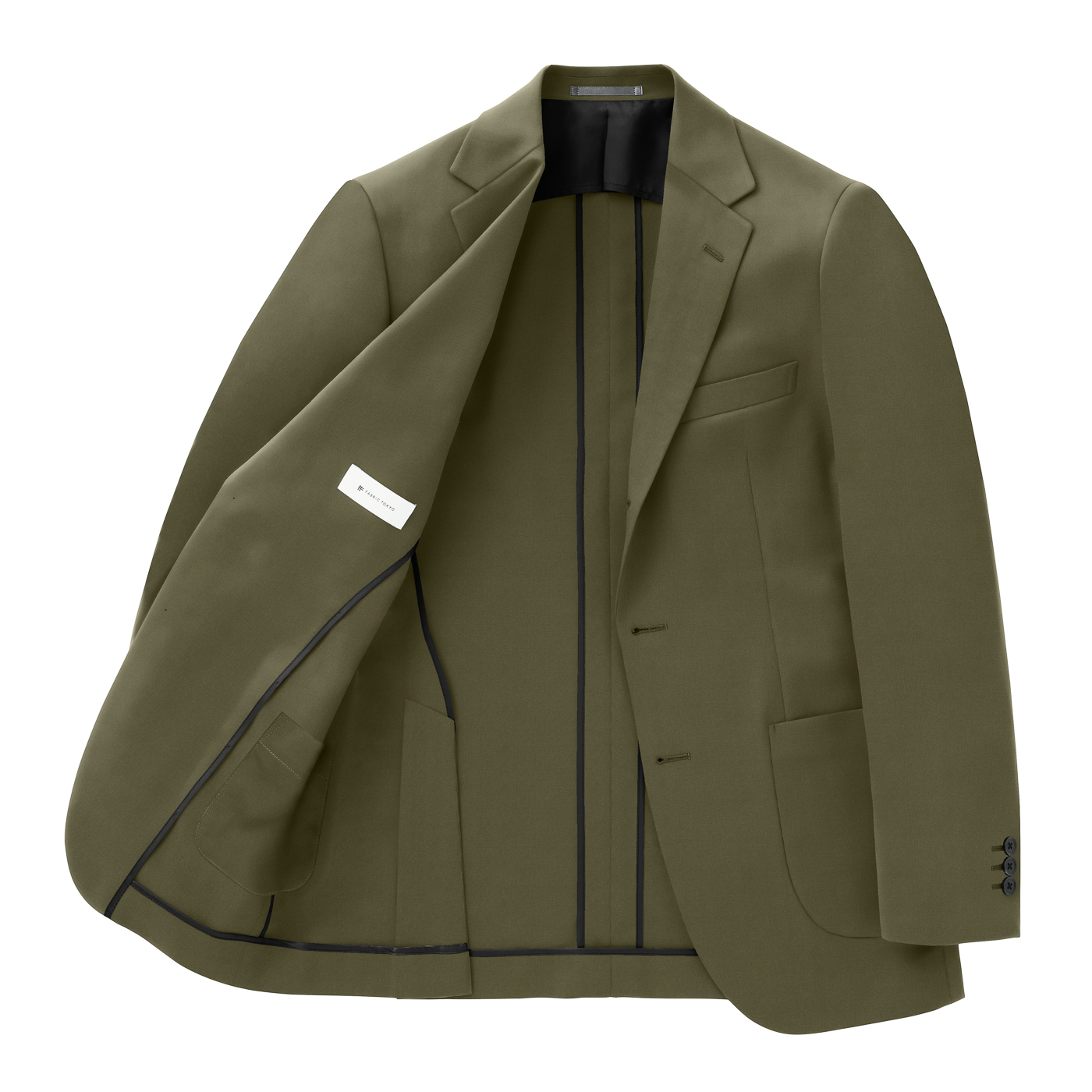 COOLMAX WOOL ダークネイビー平織り無地ビジネスカジュアル