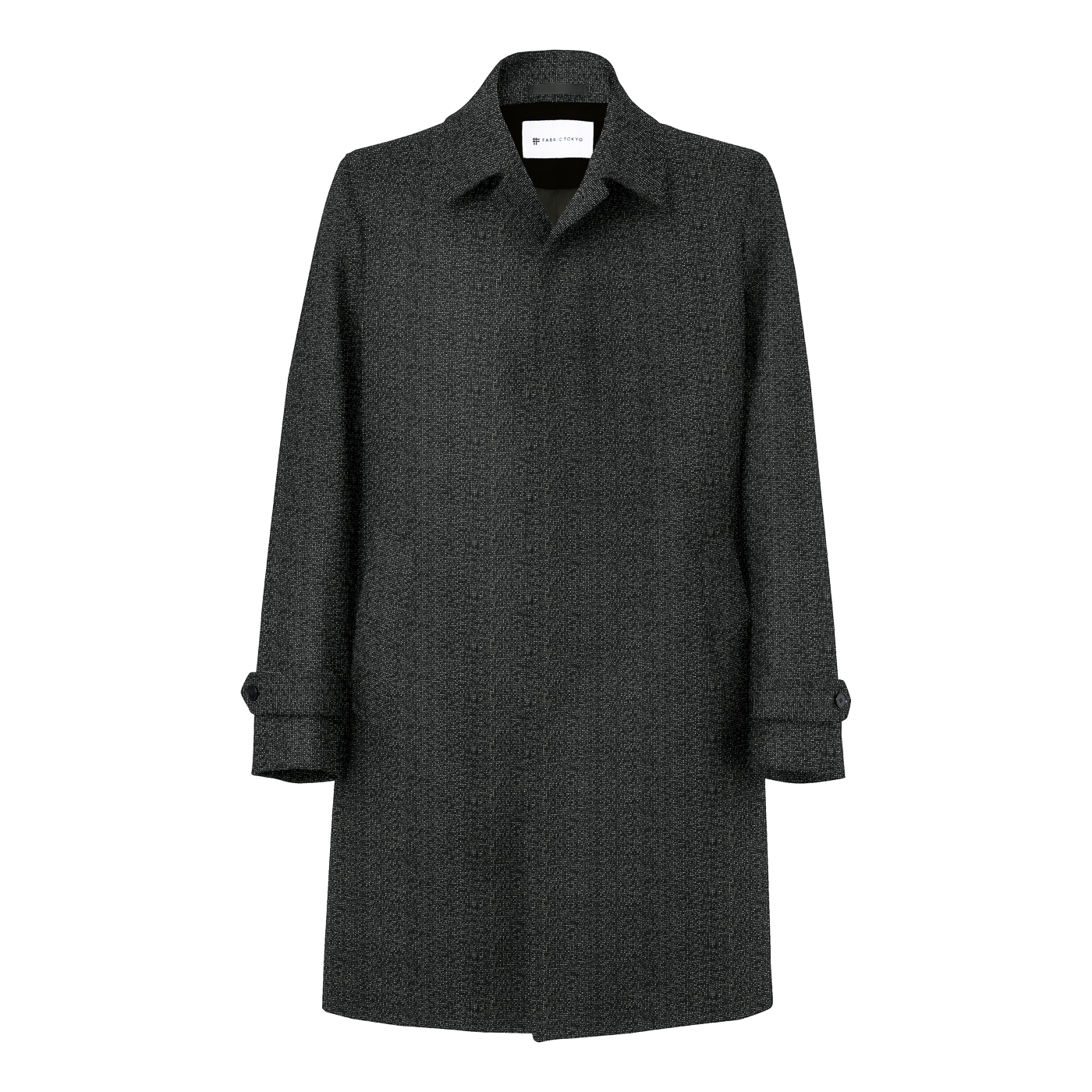 EXTRA FINE JAPAN WOOL ネイビーカルゼステンカラーコート | FABRIC TOKYO