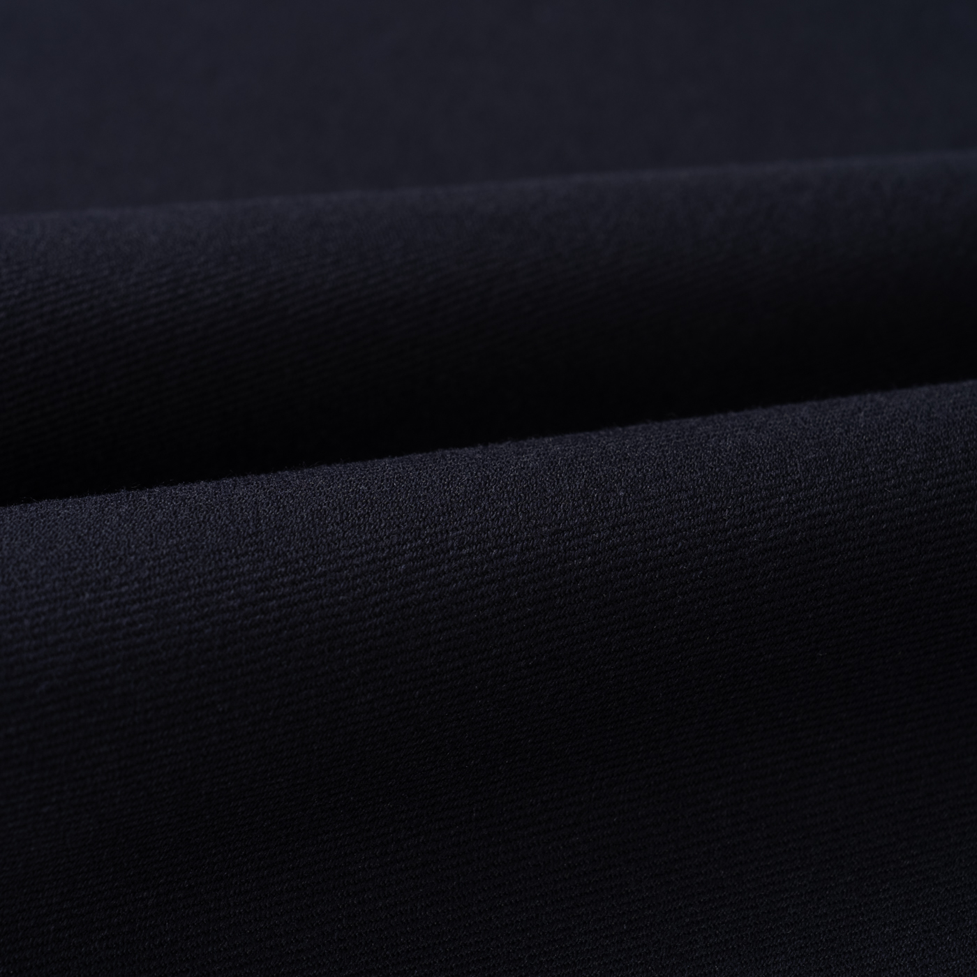 WOOL COTTON GABARDINE ネイビーツイルショートステンカラー