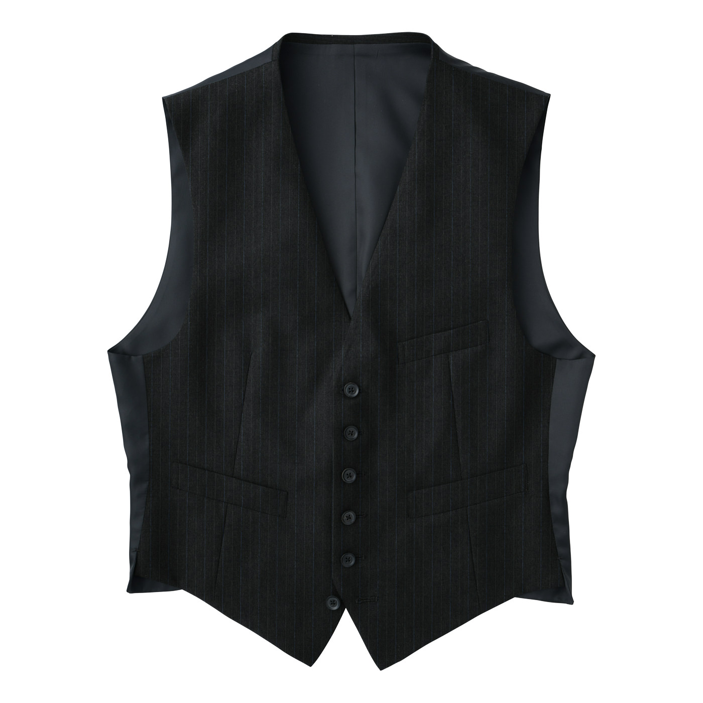 GUABELLO SPACE STRETCH PREMIUM WOOL チャコールグレーピン