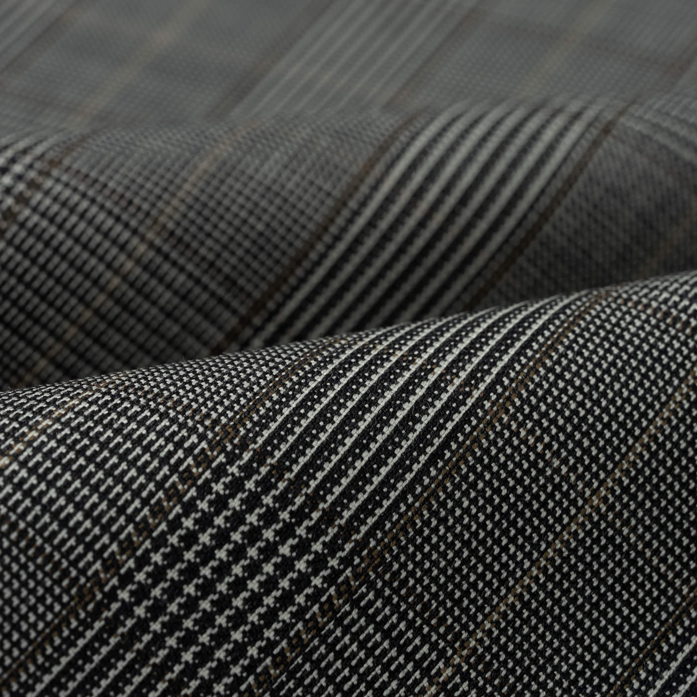 GUABELLO SPACE STRETCH PREMIUM WOOL グレーグレンチェック