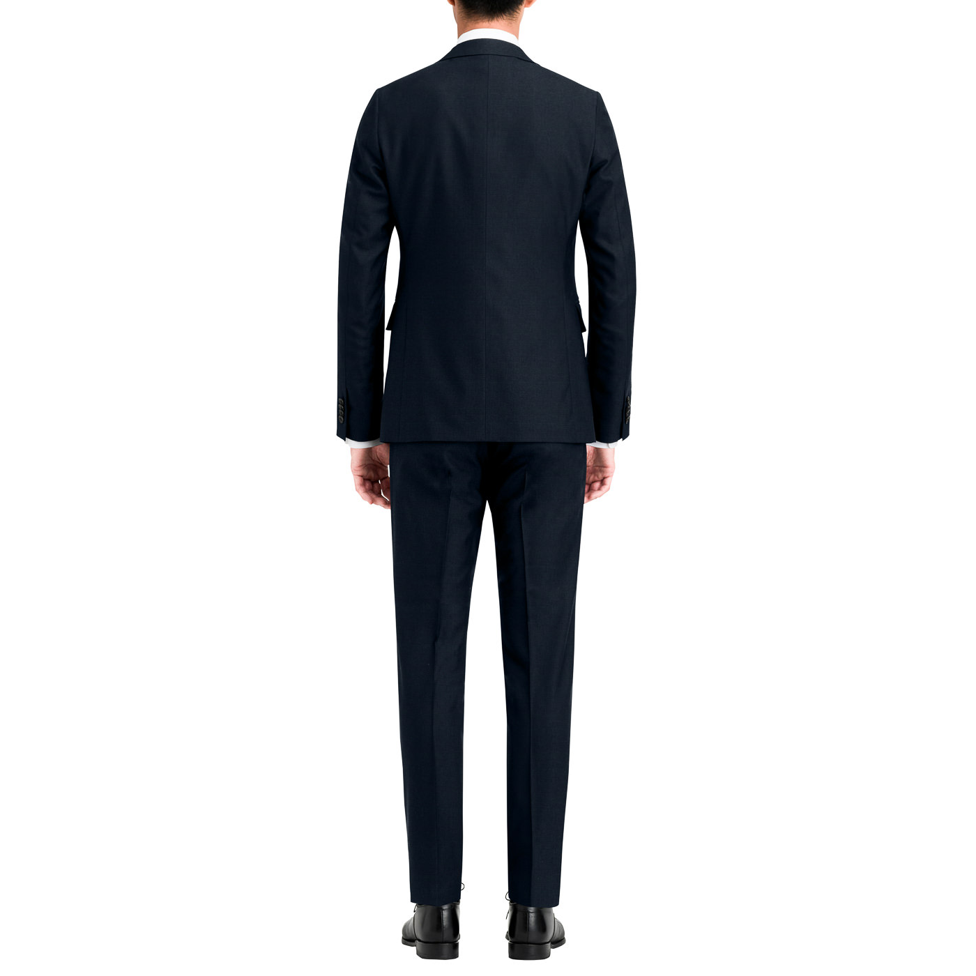 SPENCE BRYSON PREMIUM LINEN ネイビー平織り無地ツーピース