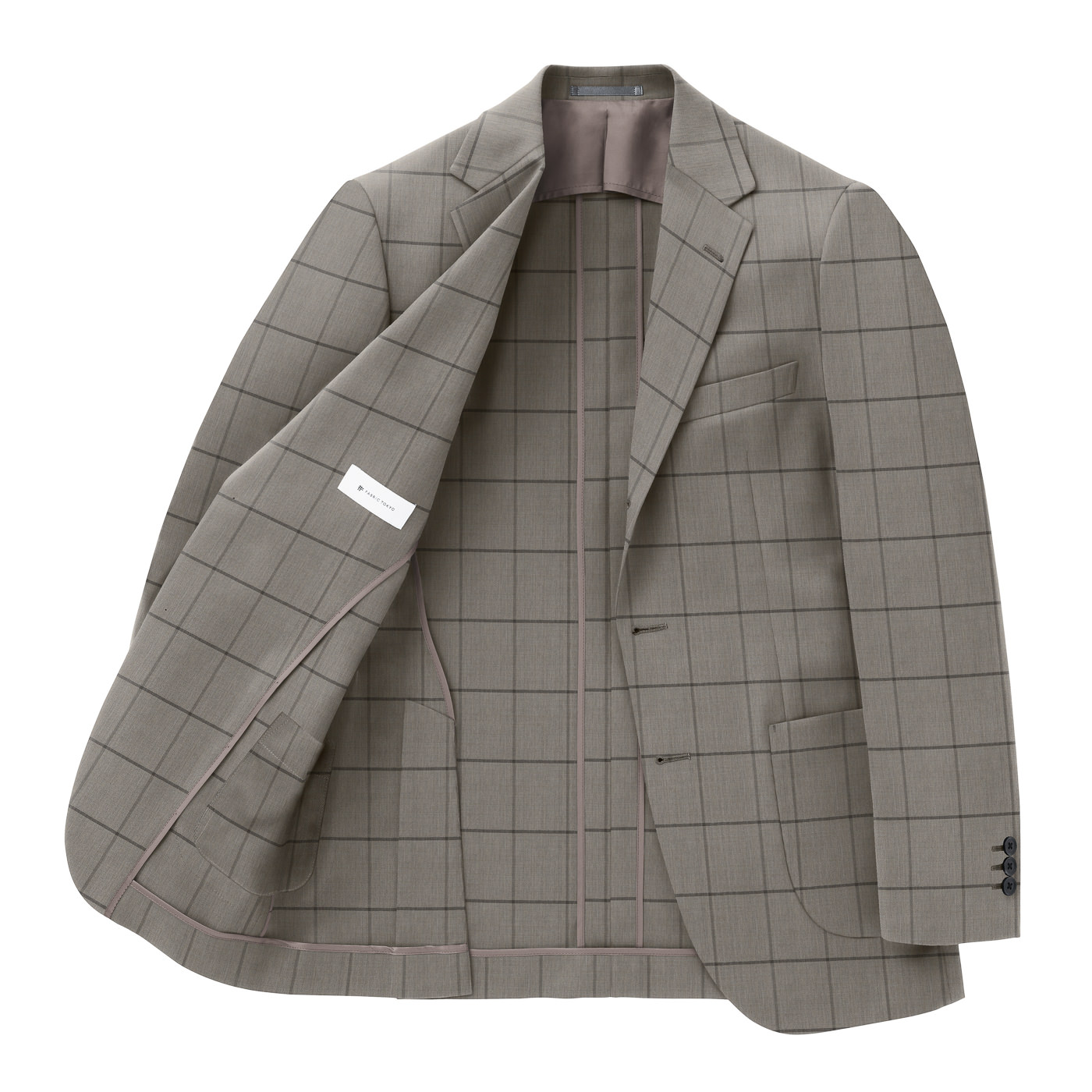 MARLANE STRETCH PREMIUM WOOL グレーベージュウィンドウペーン