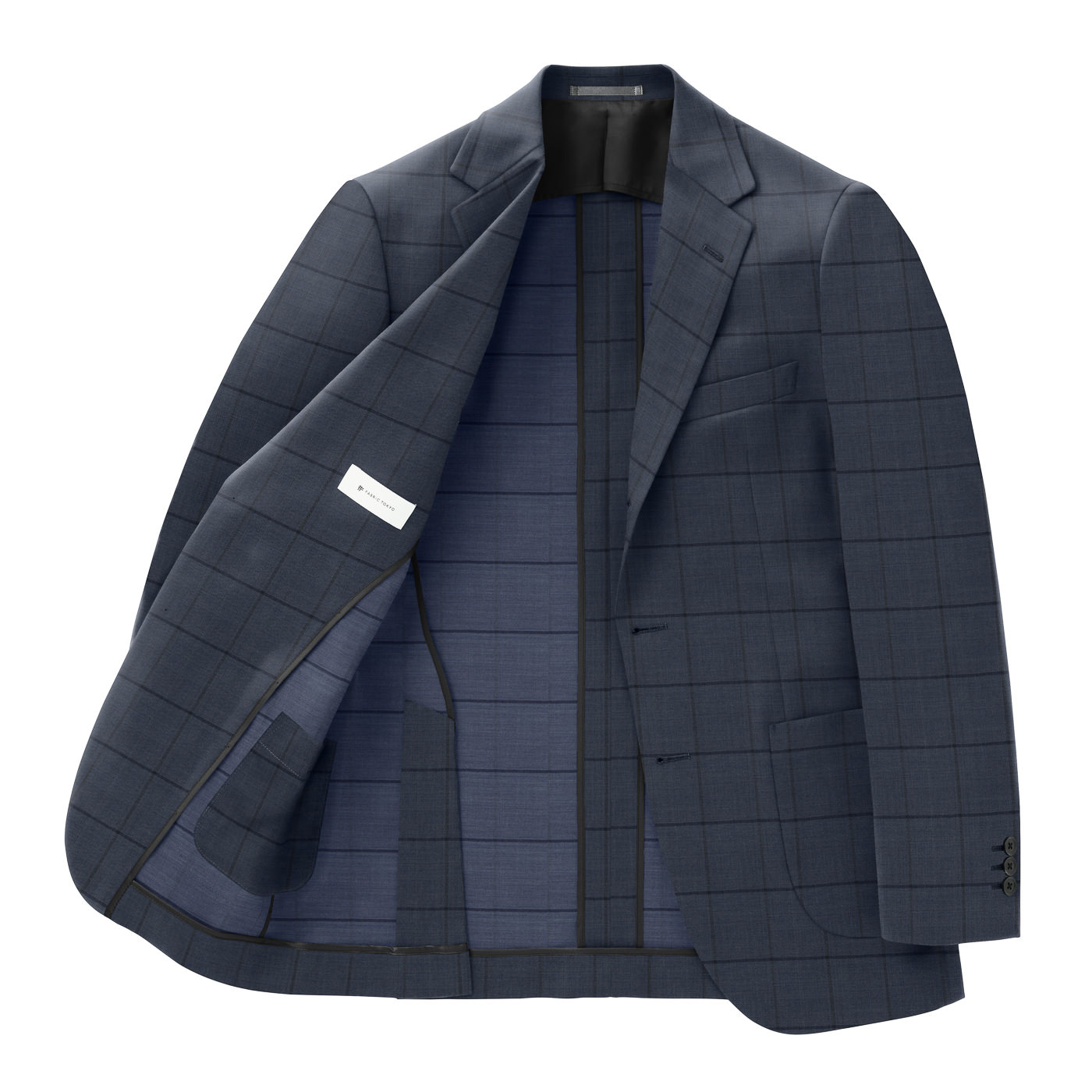 MARLANE STRETCH PREMIUM WOOL グレーブルーウィンドウペーン