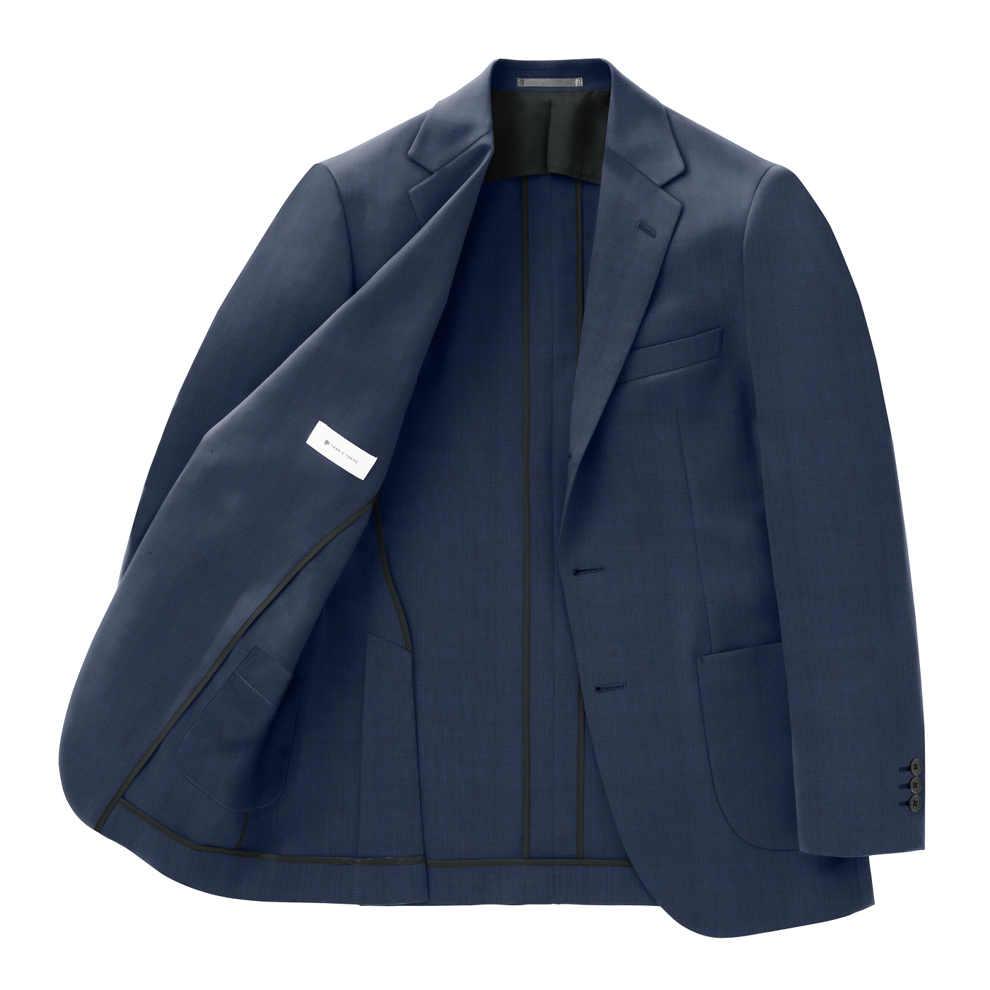 ENTRY TECH WOOL ネイビーピンヘッドビジネスカジュアル