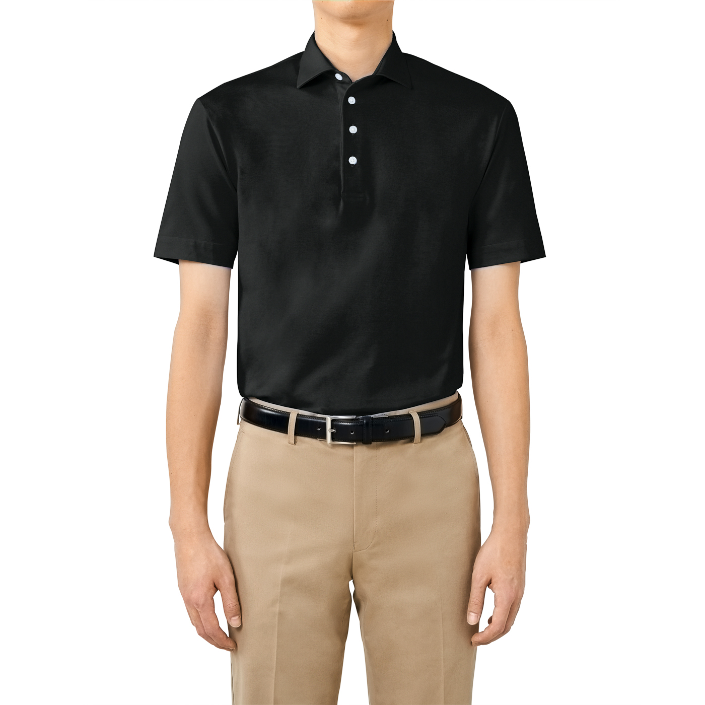 TOKYO VERDY UNITE POLO ブラック無地ポロシャツ（半袖