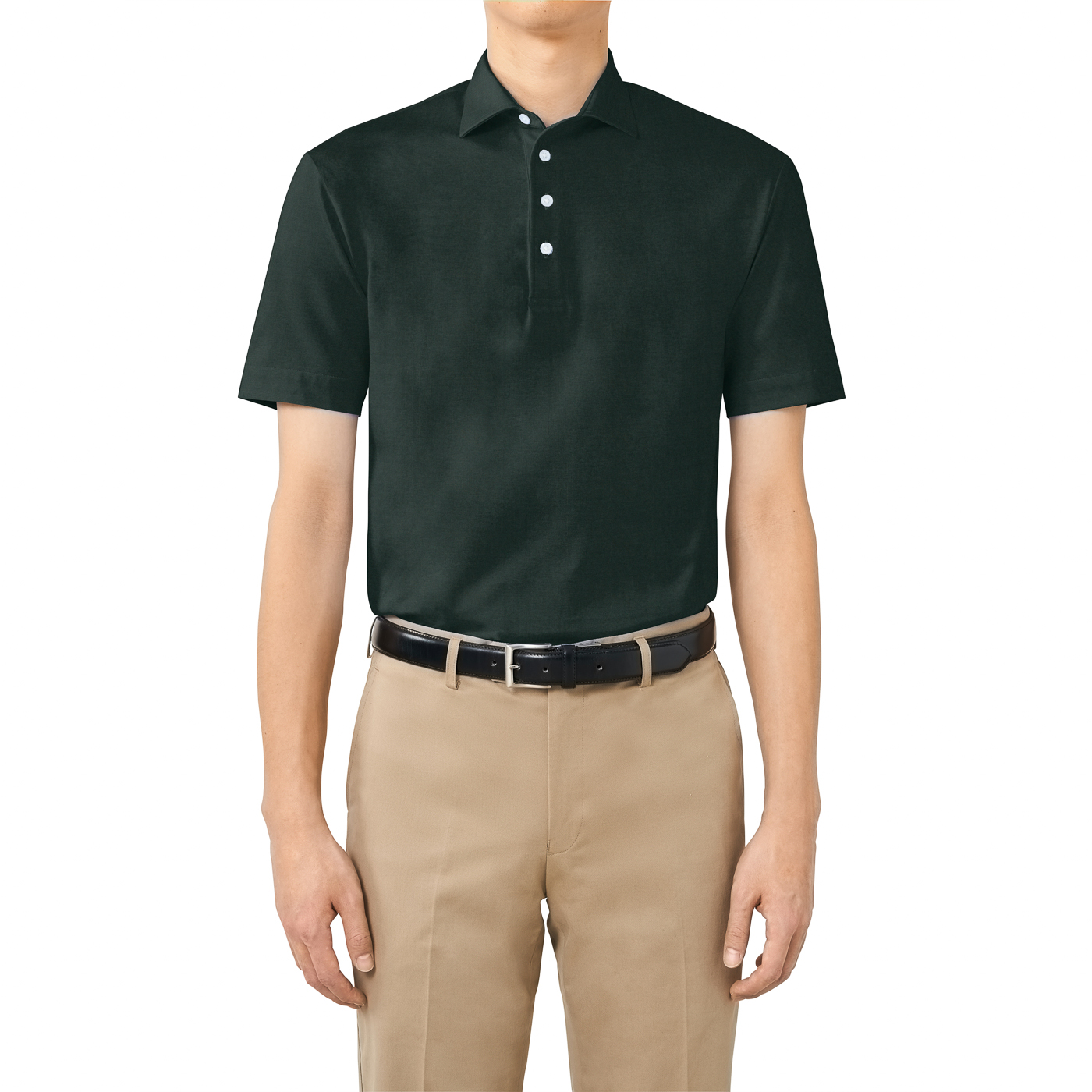TOKYO VERDY UNITE POLO ダークグリーン無地ポロシャツ（半袖