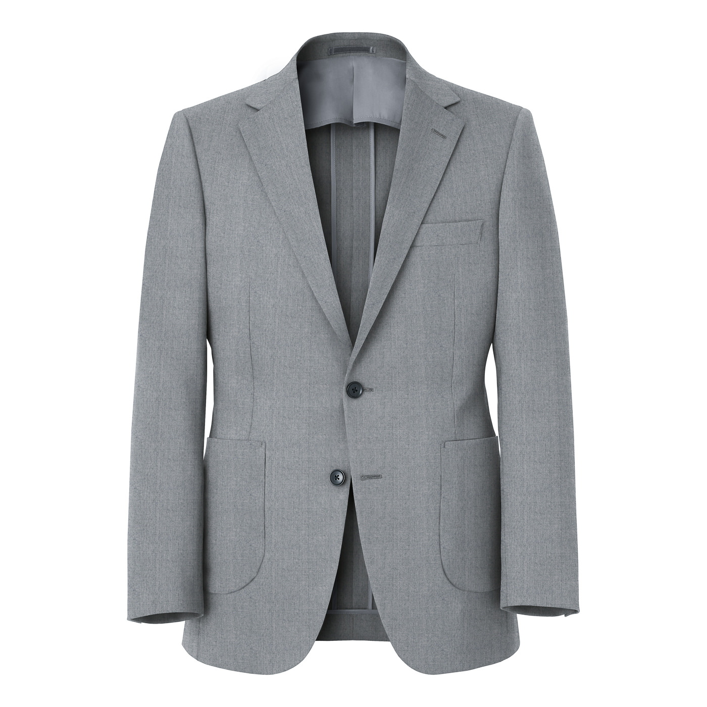 CANONICO PREMIUM FLANNEL WOOL ライトグレー無地ビジネス