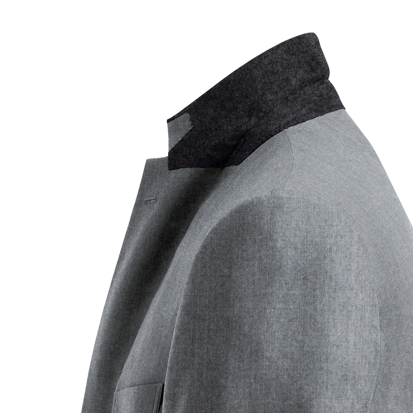 CANONICO PREMIUM FLANNEL WOOL ライトグレー無地スリーピース