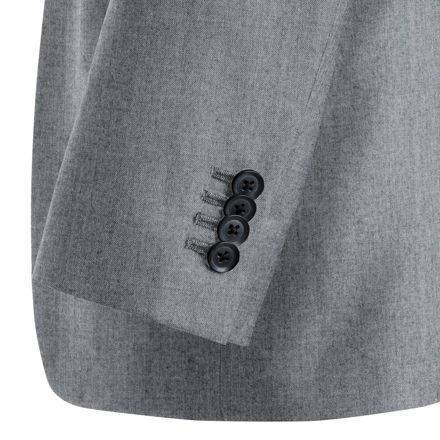 CANONICO PREMIUM FLANNEL WOOL ライトグレー無地スリーピース