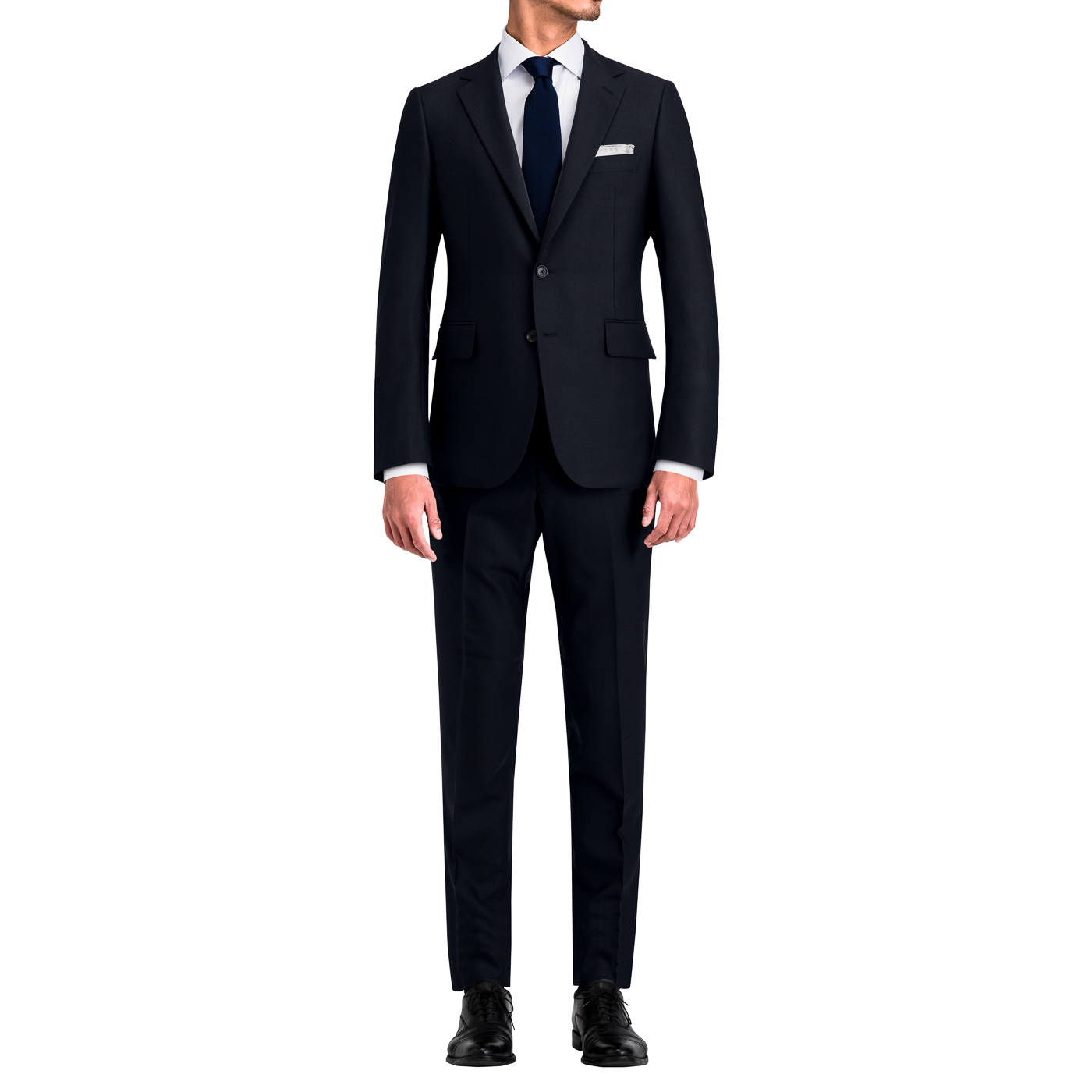 TOLLEGNO STRETCH PREMIUM WOOL ネイビーツイルツーピーススーツ