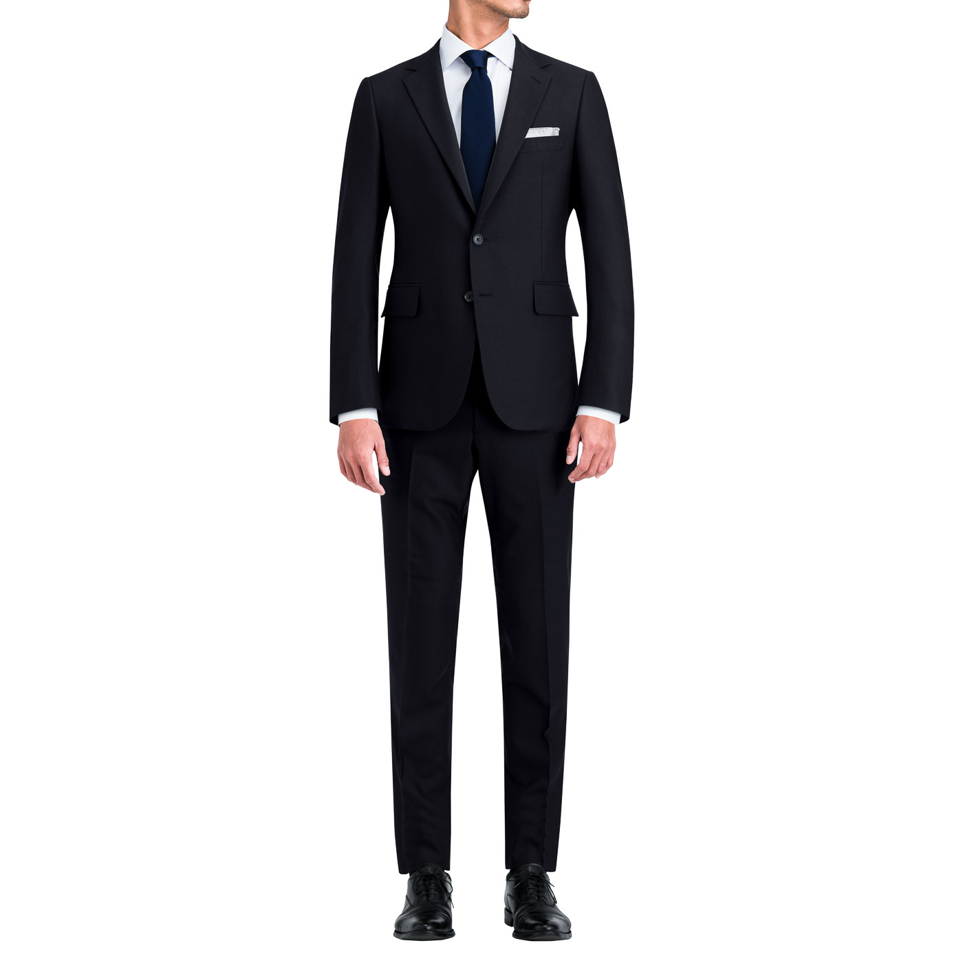 定価7万　FABRIC TOKYO　3ピース スーツ　ウール100％ ネイビー Super100'S】ウール100％ スリーピーススーツ【クラシコ】無地