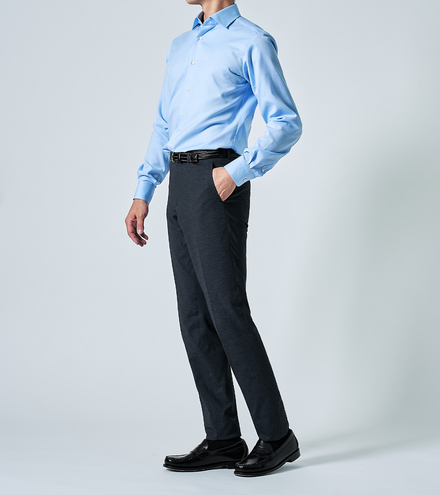 W裾込み 041 新品◇五大陸 ドーメル EXEL ビジネススーツ AB6日本製 DORMEUIL】EXEL BLUE スーツ | 五大陸