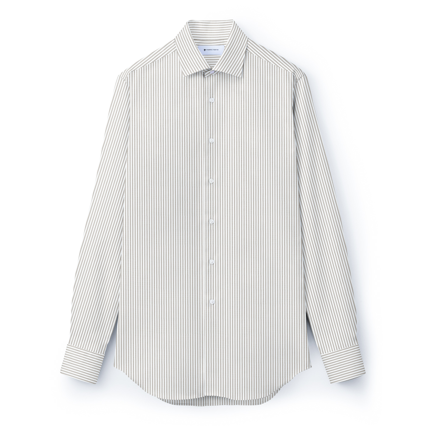 NON IRON QUICK DRY JERSEY ブラウンロンドンストライプシャツ 