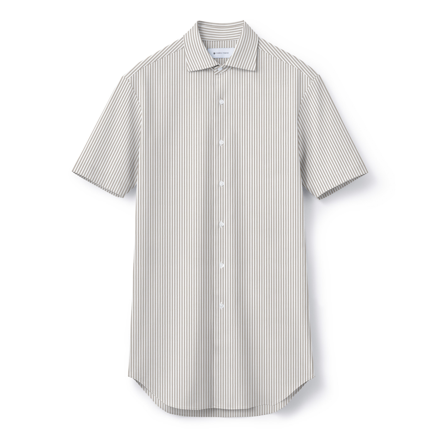 NON IRON QUICK DRY JERSEY ブラウンロンドンストライプ半袖