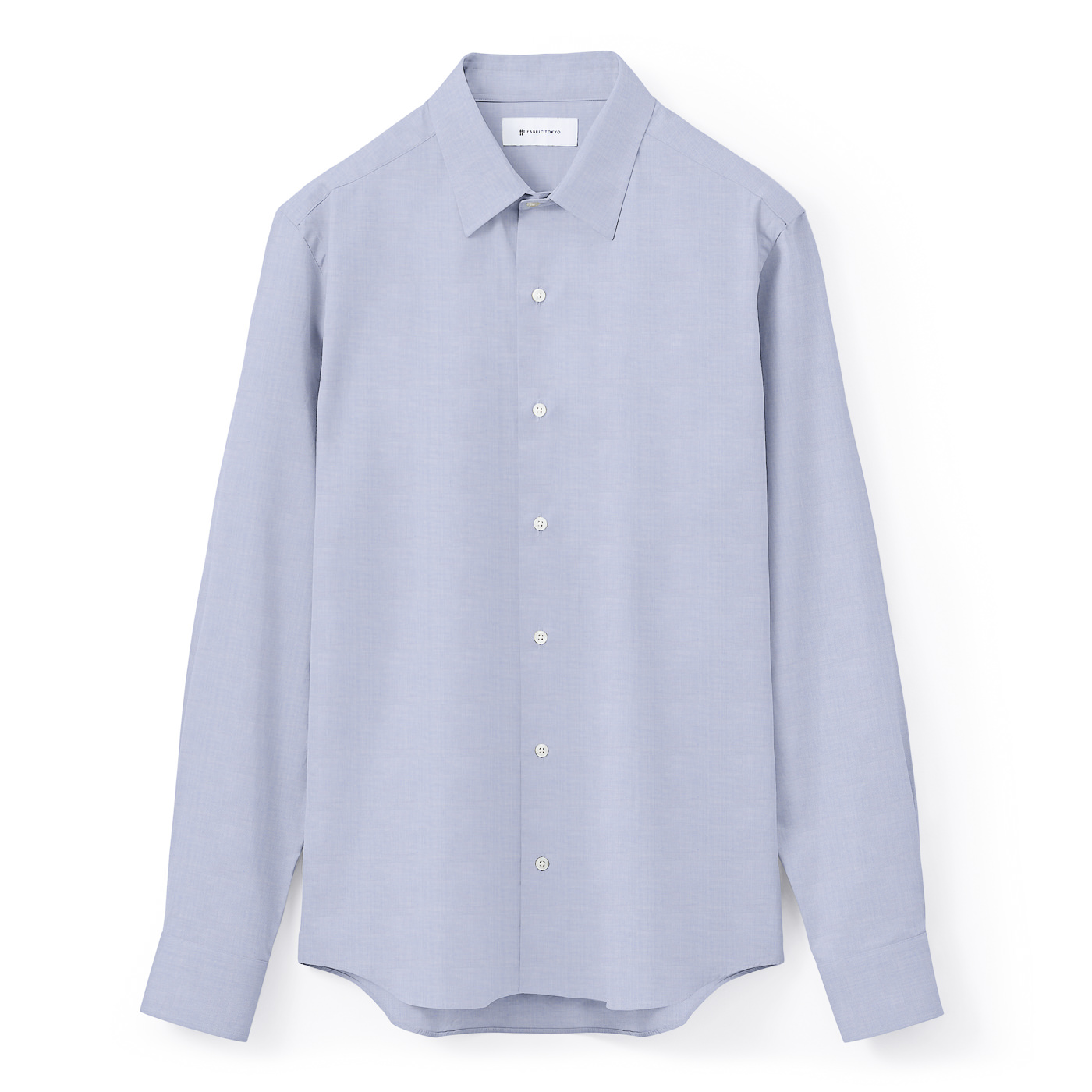 NON IRON QUICK DRY JERSEY サックス無地カジュアルシャツ