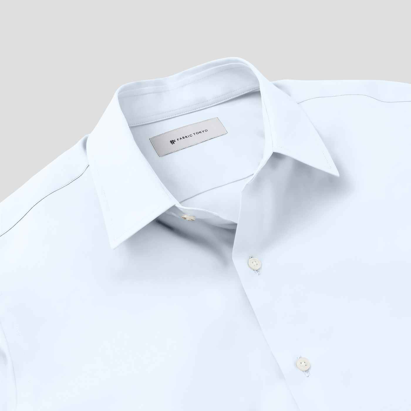 NON IRON QUICK DRY JERSEY サックス無地タックアウトシャツ