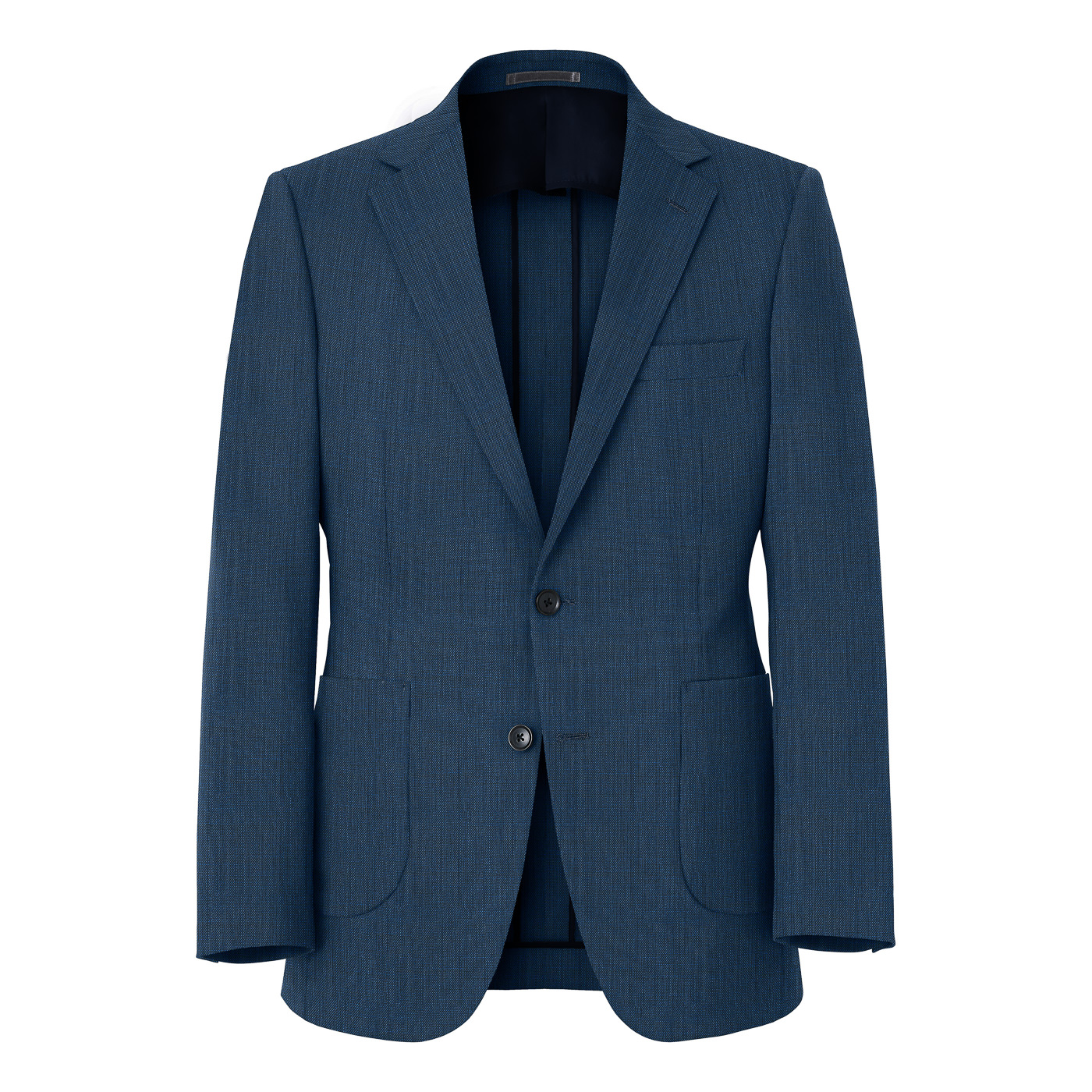 SUMMER WASHABLE WOOL ブルーネイビーホップサックビジネスカジュアル 