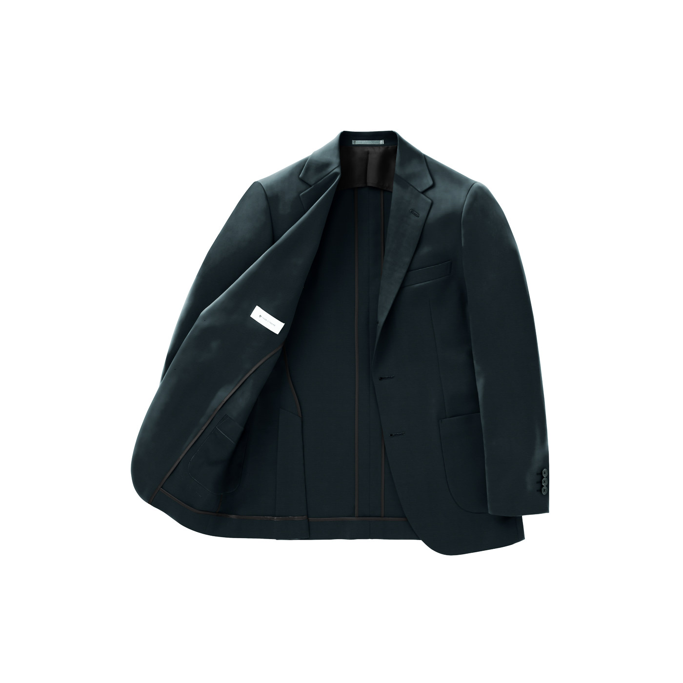 WASHABLE WOOL STRETCH ブルーグレーツイルビジネスカジュアル