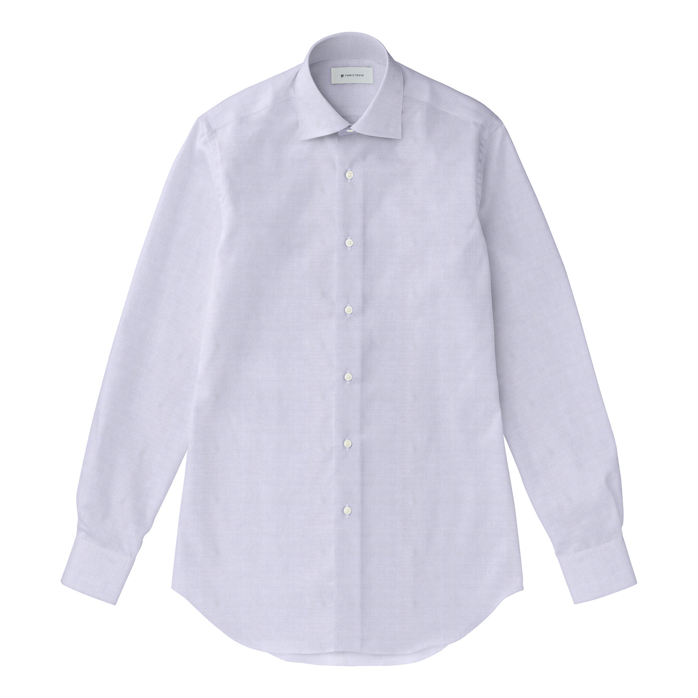 NON IRON COTTON BANSHU for FORMAL パープルヘリンボーンシャツ